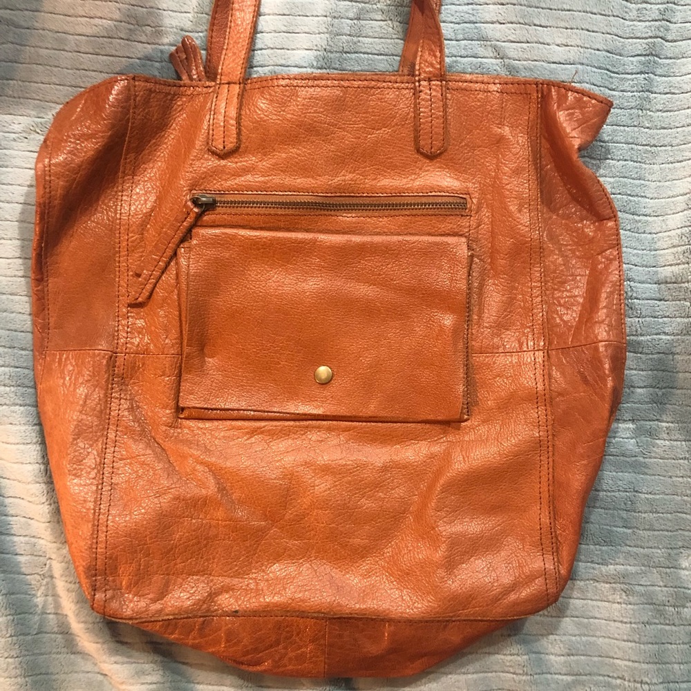 Anthropologie Day & Mood “Heather” leather tote bag purse